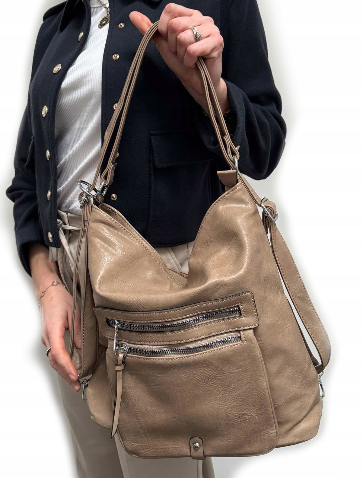 Torebka damska worek plecak A4 kieszenie kolory !!! Kod producenta B921#