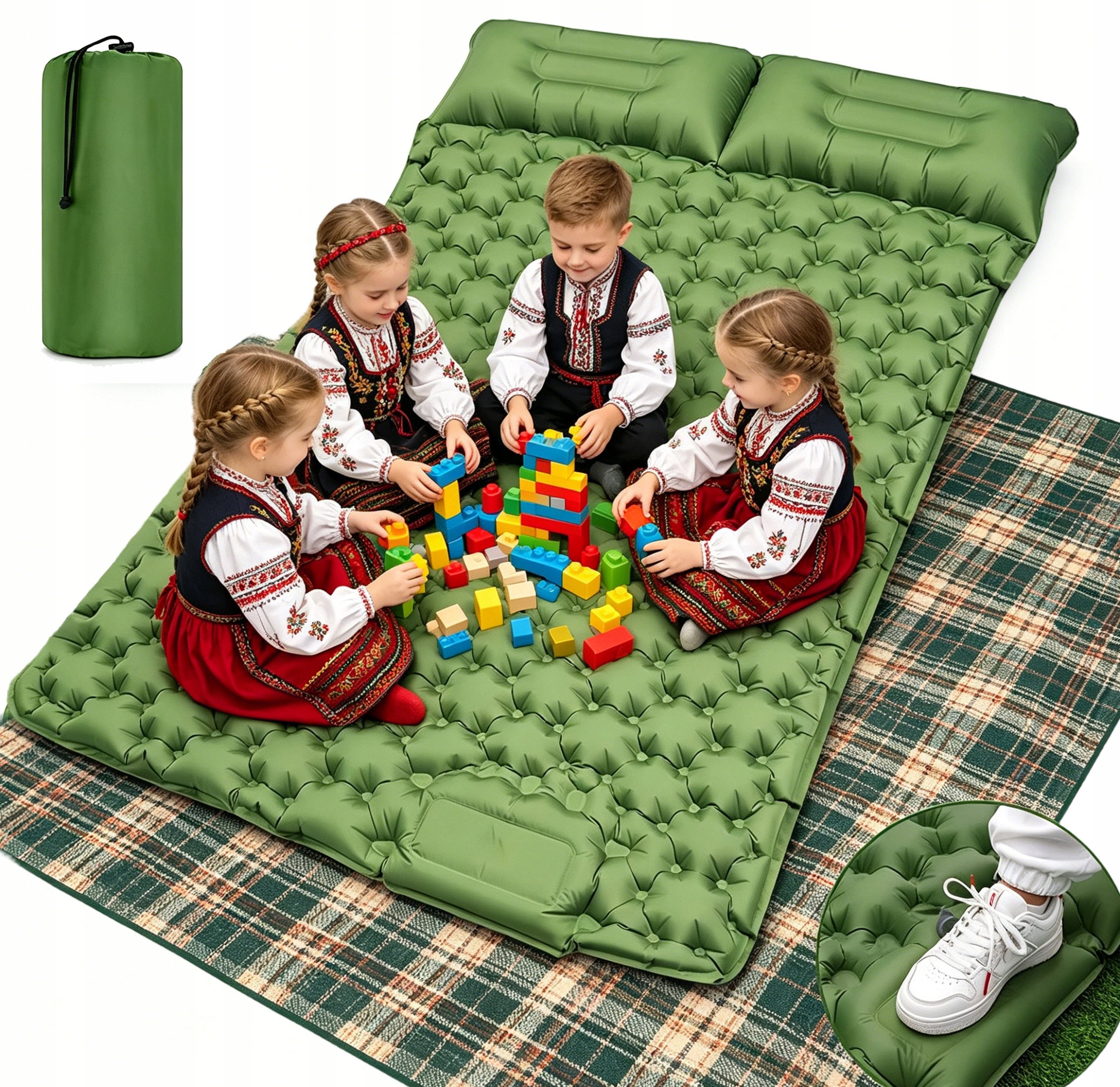 Samonafukovací Podložka Na Spaní Dvojitá 195 X 125 CM Pro Kempování A Turistiku