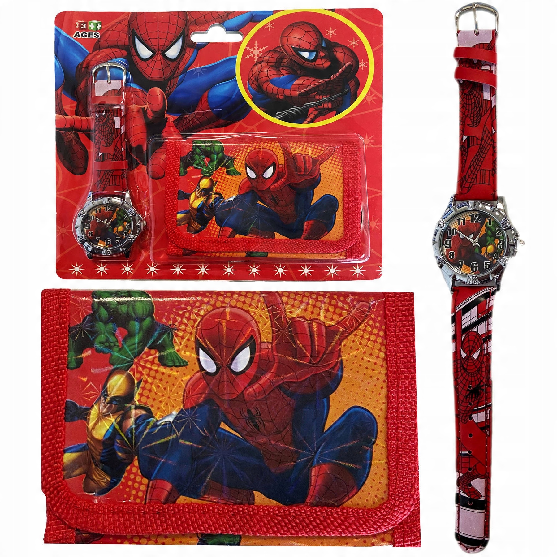 

Spiderman Zestaw Dla Dzieci Portfel Zegarek 2w1
