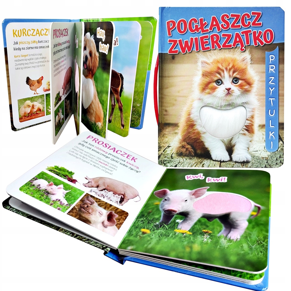 KSIĄŻECZKA KSIĄŻKA POGŁASZCZ ZWIERZĄTKO WIEJSKIE Rodzaj książeczki edukacyjne