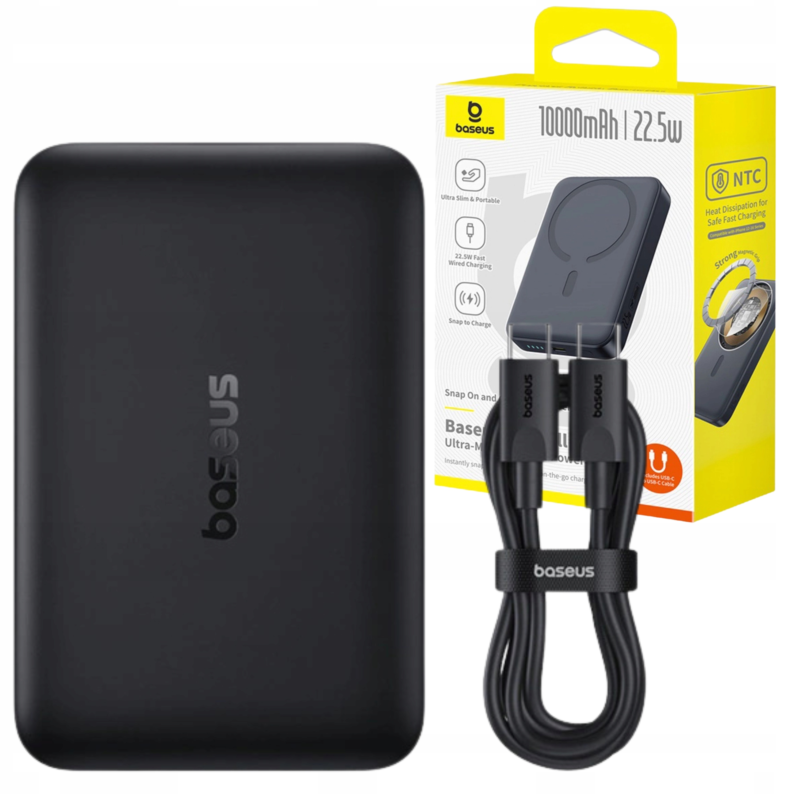Powerbanka Baseus EnerFill FM11 10000mAh 22,5W MagSafe kabel Usb-c 30 cm