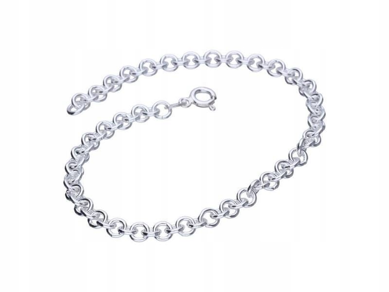 Stříbrný náramek 925 články řetězu s elegantním vzorem jako dárek