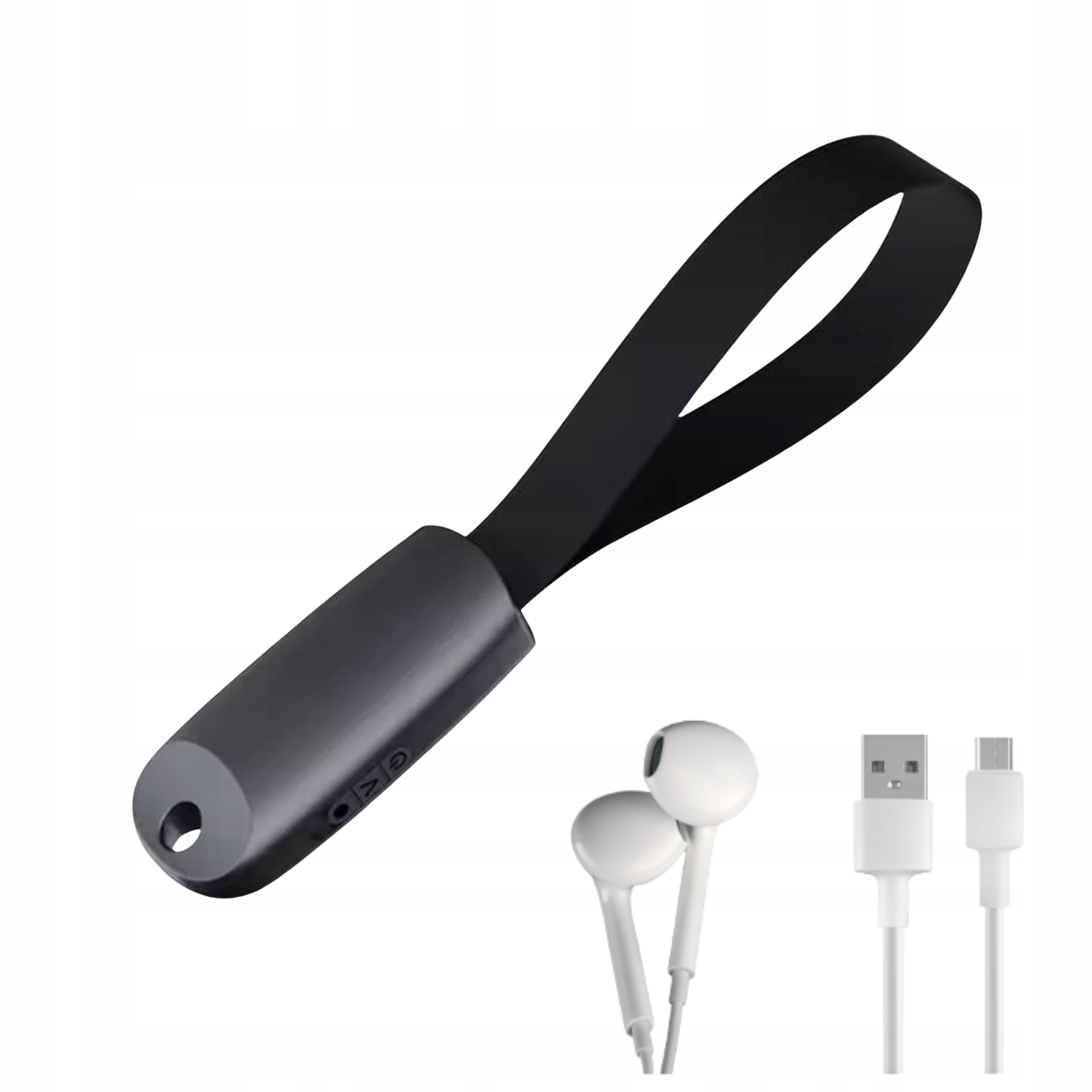 Mini dyktafon na zawieszce dyktafon 16GB smycz słuchawki kabel Usb