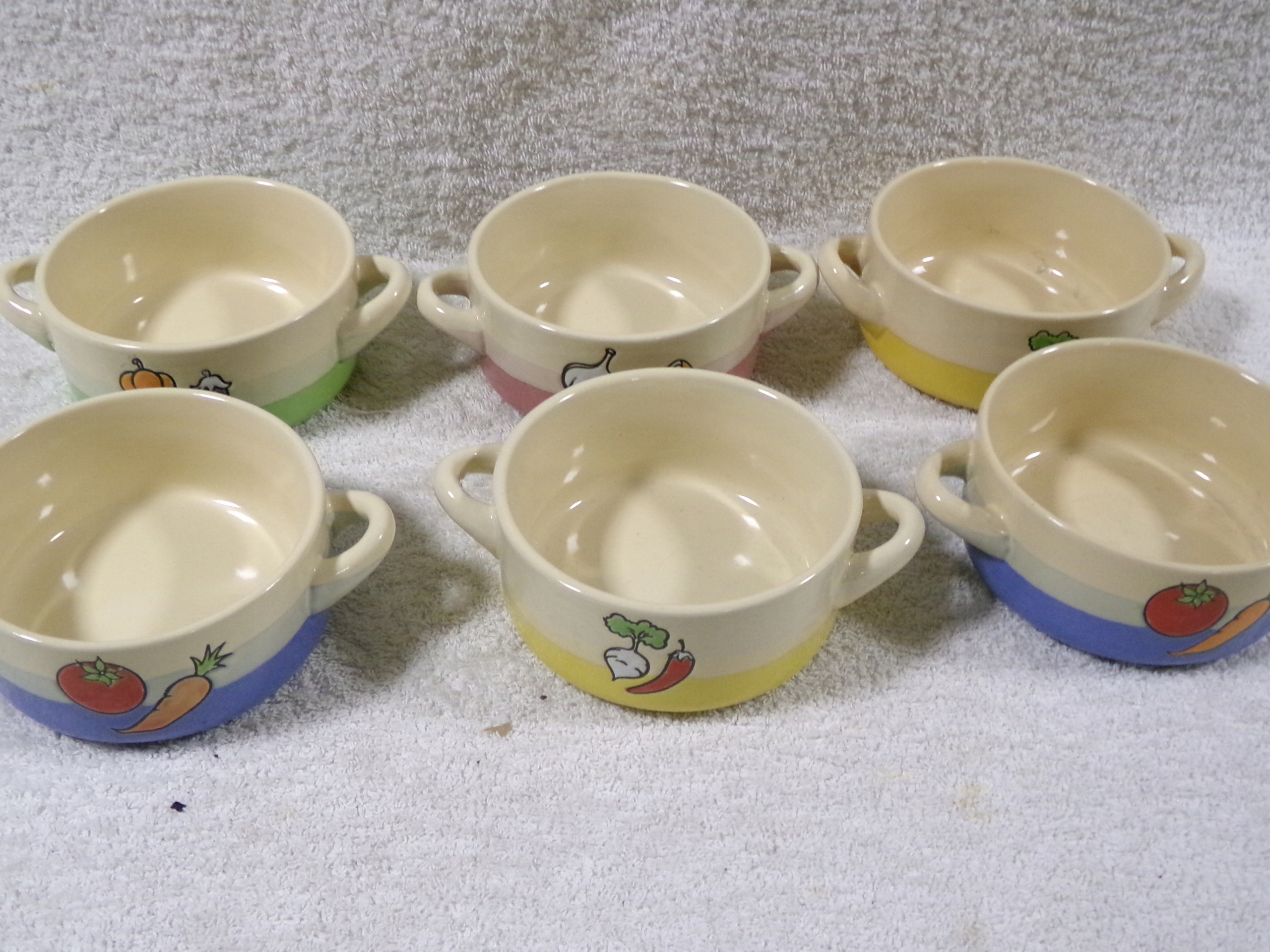 KOMPLET 6 BULIONÓWEK CERAMICZNYCH