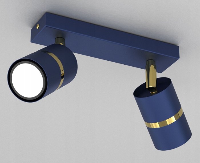 PLAFON LISTWA OPRAWA TUBA EYE 2xGU10 NAVY GRANAT Marka inna