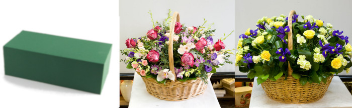 GĄBKA mokra zielona Victoria do kwiatów i stroików Wysokość 7.5 cm