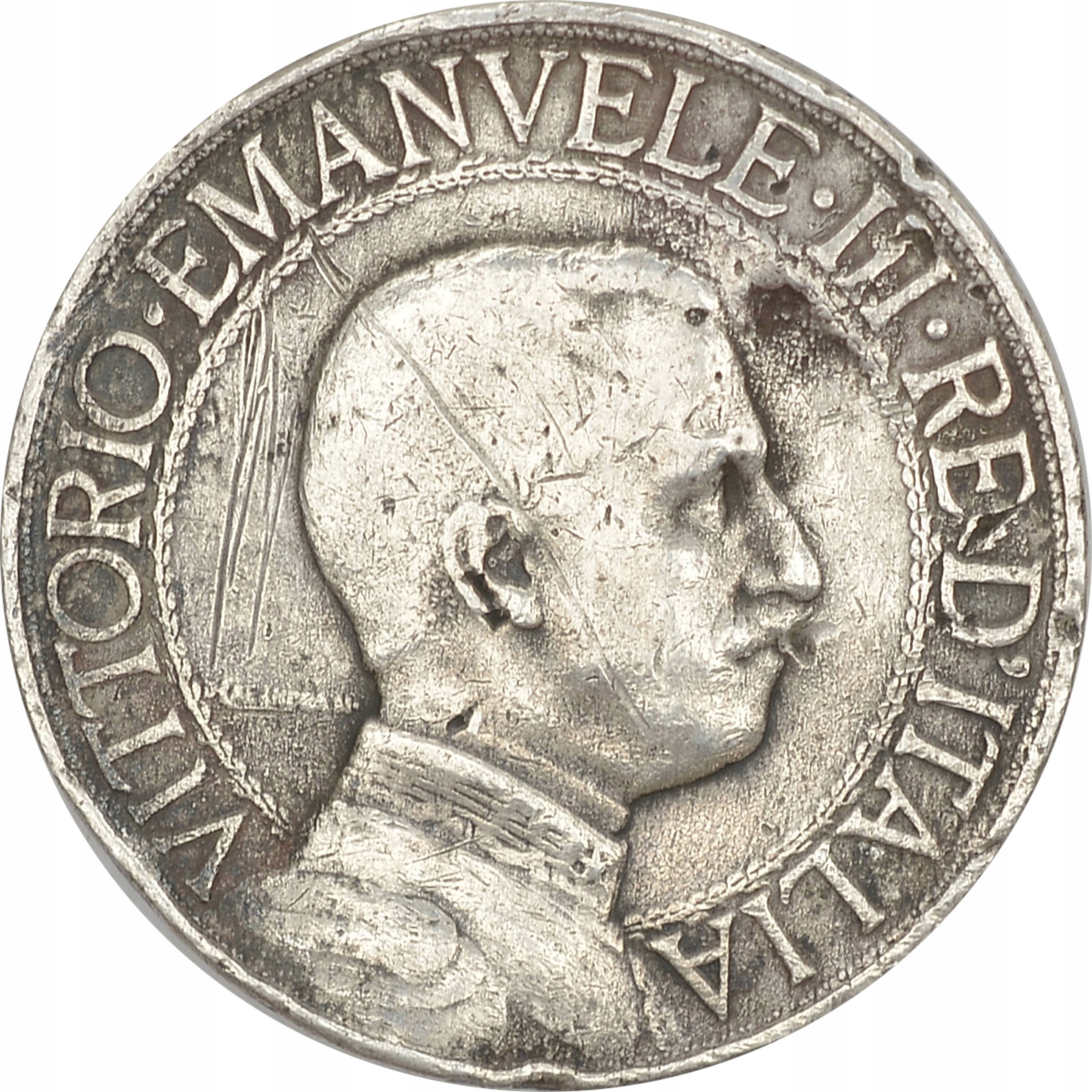 14.WŁOCHY, VITT.EMANUEL III, 2 LIRY 1908