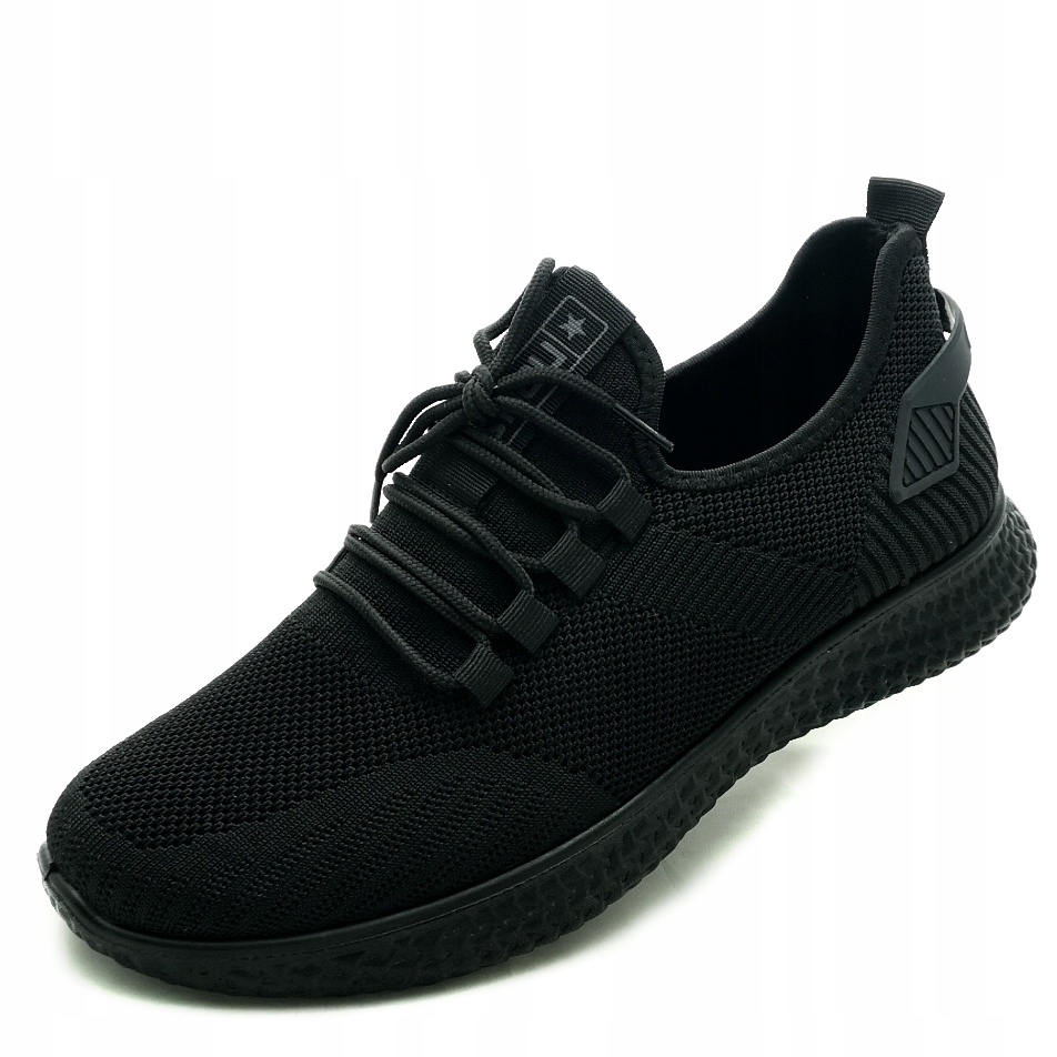 

Sneakersy trampki siatka czarne lekkie 3634M