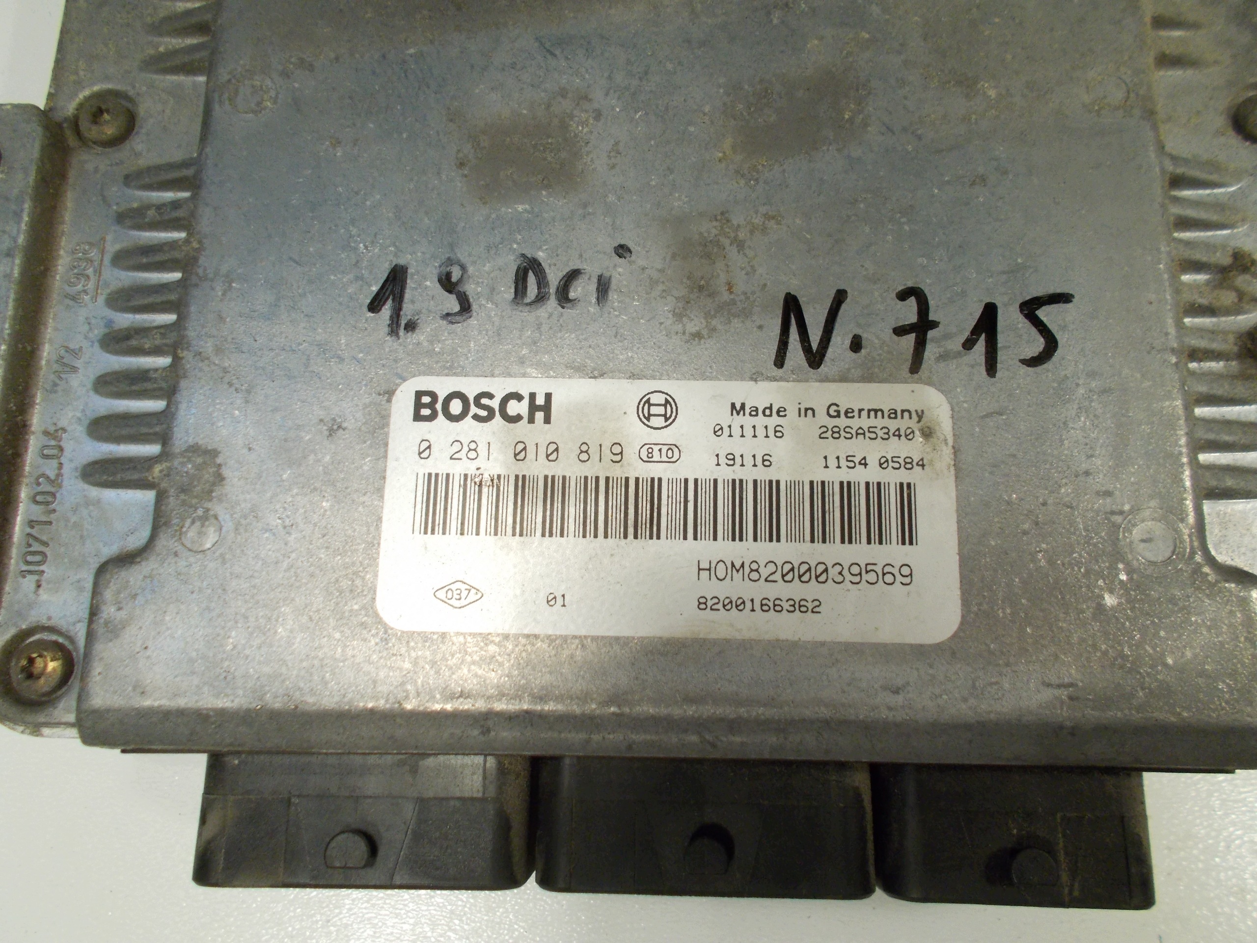 computer ZEST IMMO RENAULT MEGANE e SCENIC e 1.9 DCI 0281010819 8200039569