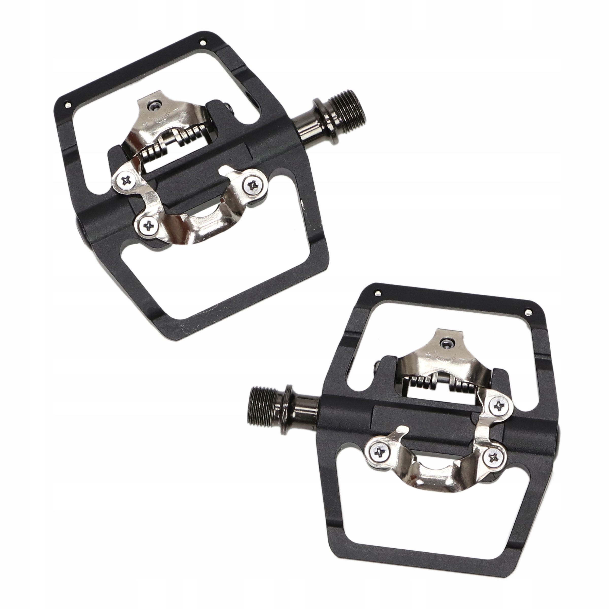 Pedały Rowerowe Dwustronne ZATRZASKOWE SPD + PLATFORMA Model 26-11