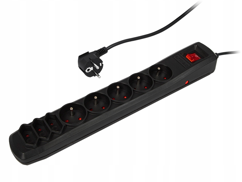 5440# Filtr sieciowy 1,5m r-8 czarny