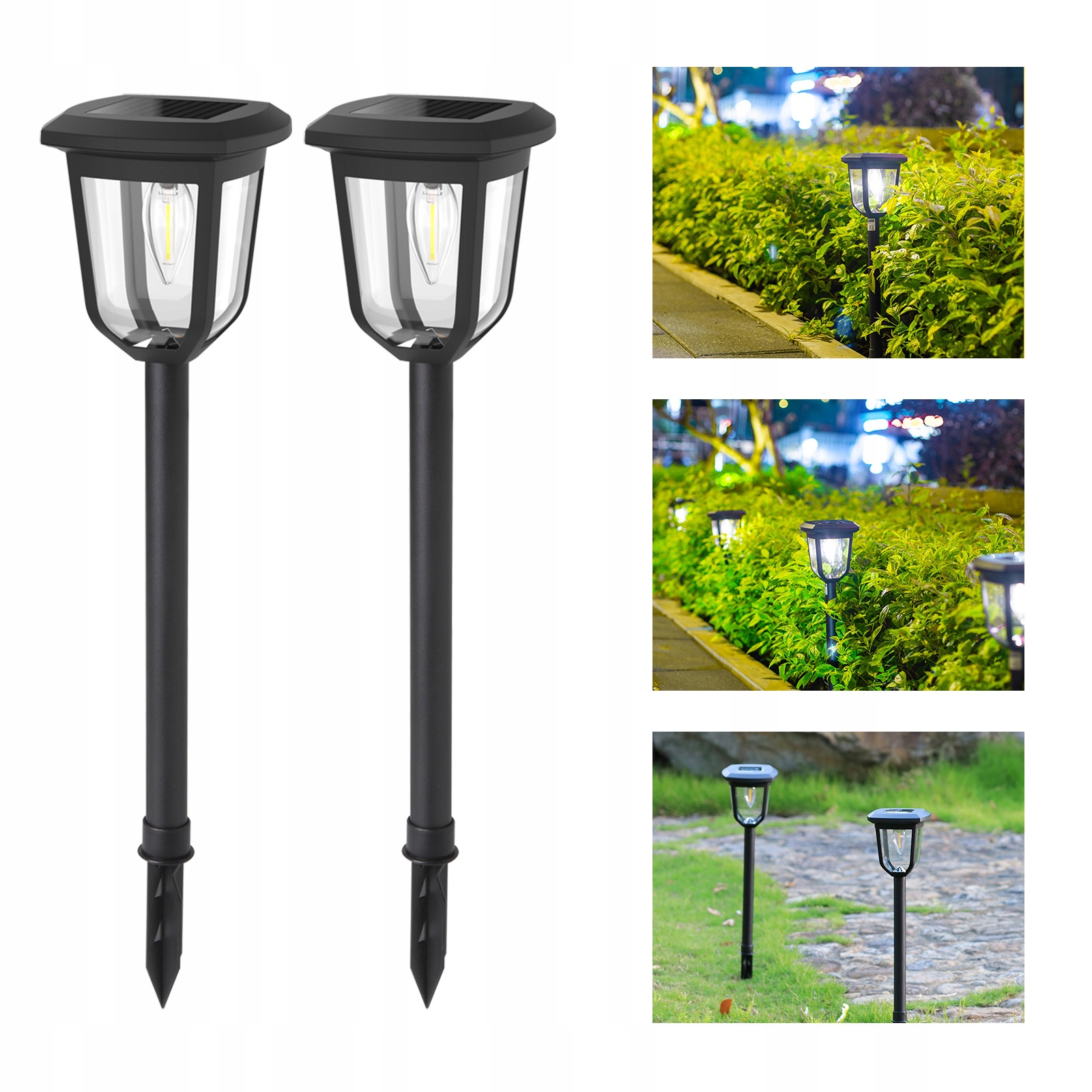 

Lampa Led Solarna Wbijana Zewnętrzna 55cm 0,3W