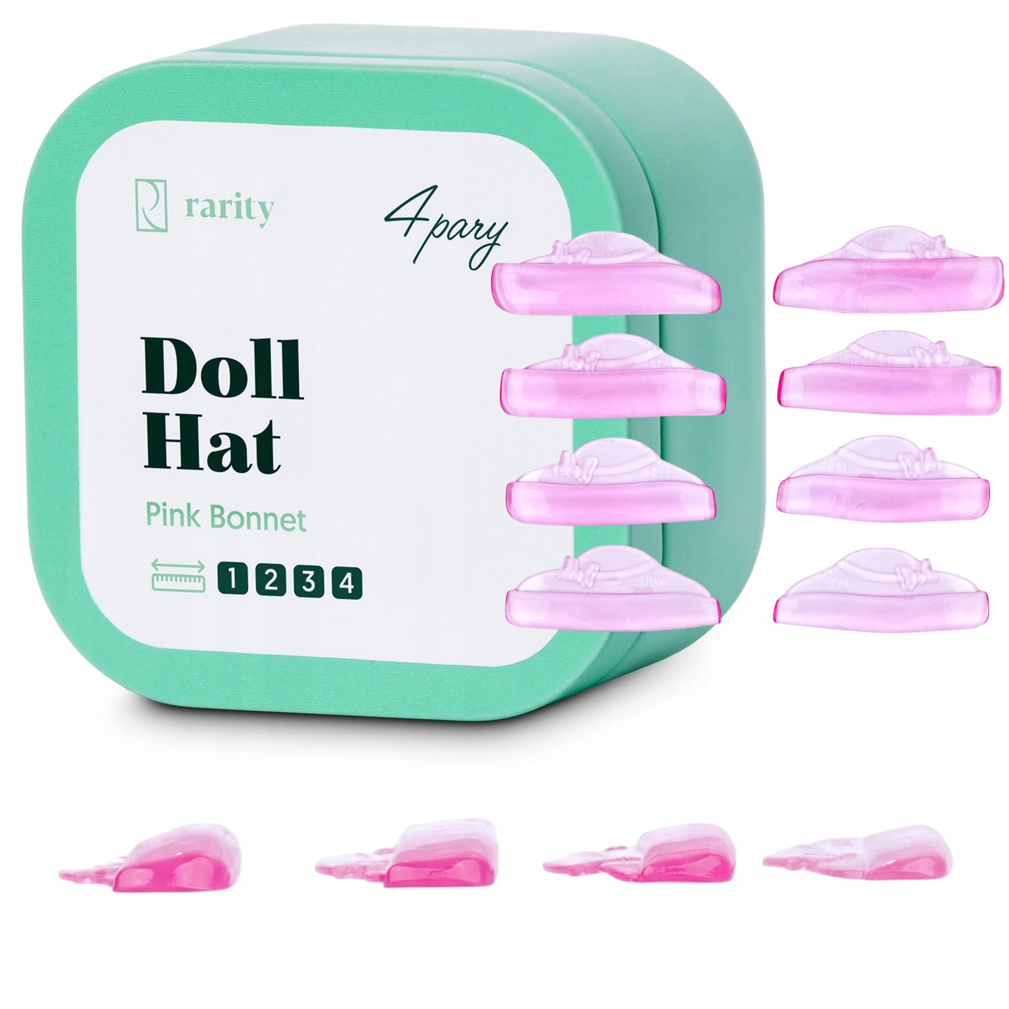 Silikonové válečky Doll Hat pro laminování Liftingu Řas 4 páry