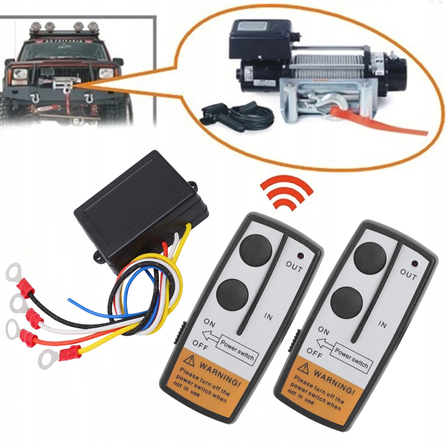 PILOT BEZPRZEWODOWY WYCIĄGARKI RADIOWY 12V/24V