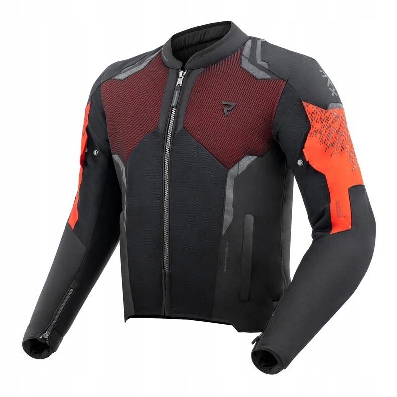 Textilná motocyklová bunda Rebelhorn Jax Blk/red čierna červená Darčeky