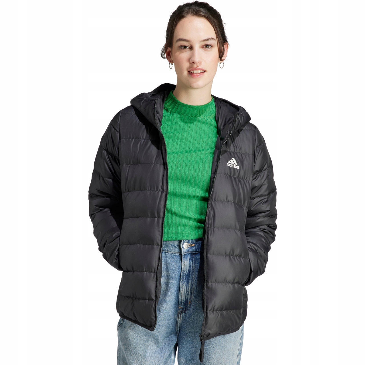 Dámská bunda adidas Essentials Light Down Hooded černá HZ5724 L