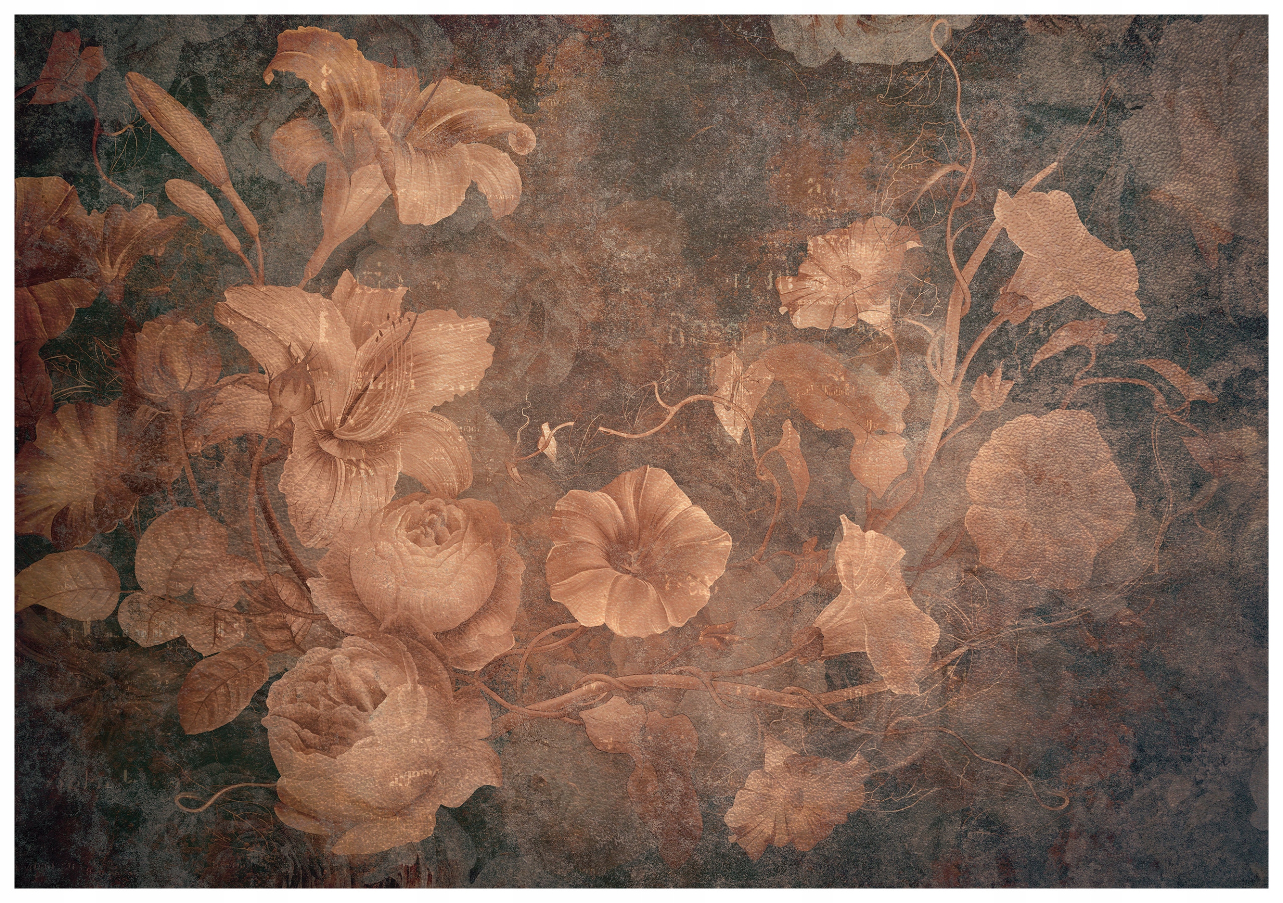 Vliesová fototapeta Lilie Růže Vintage Květiny do obývacího pokoje 250x175 lepidlo