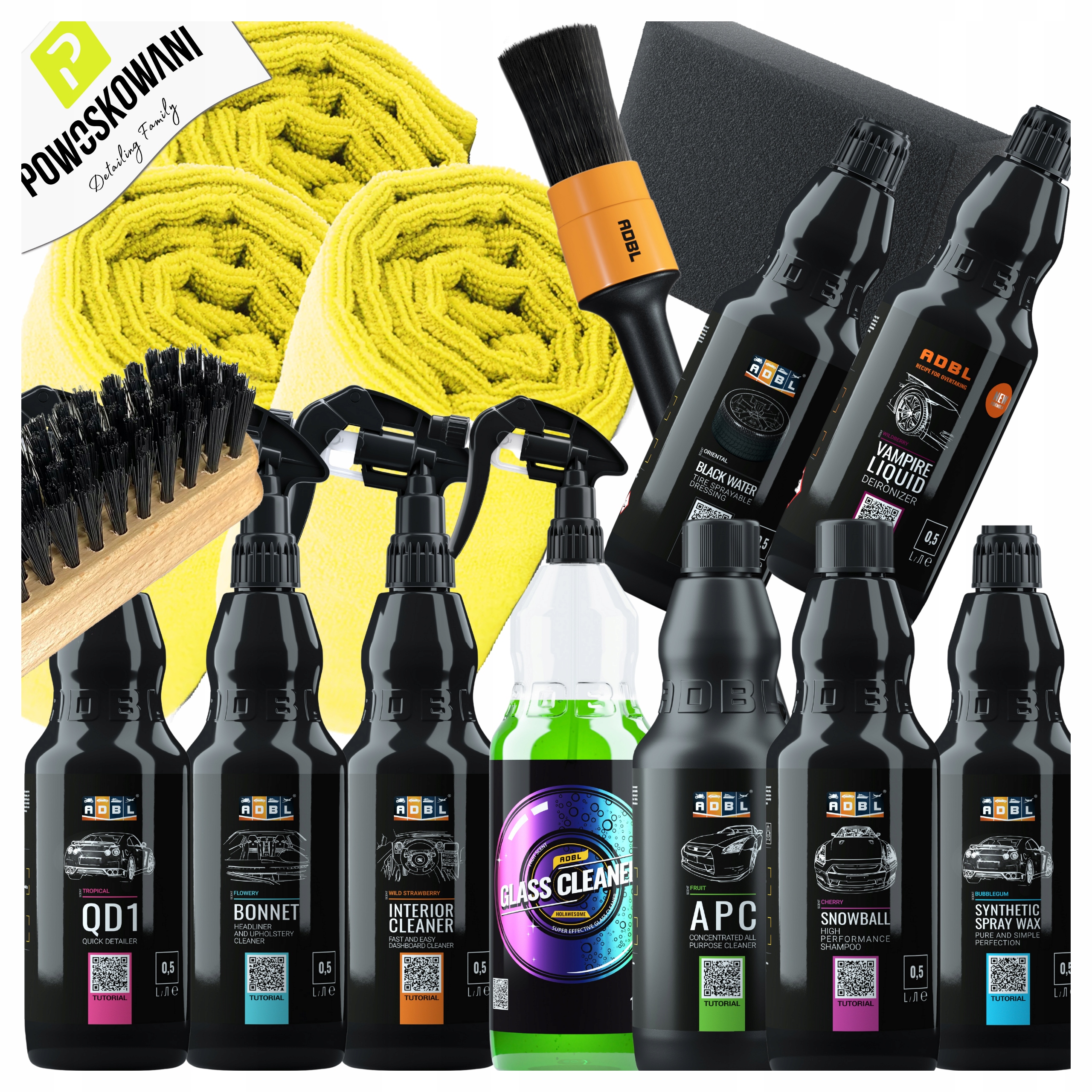 ZESTAW KOSMETYKOW SAMOCHODOWYCH DO AUTA SAMOCHODU ADBL KOSMETYKI DETAILING