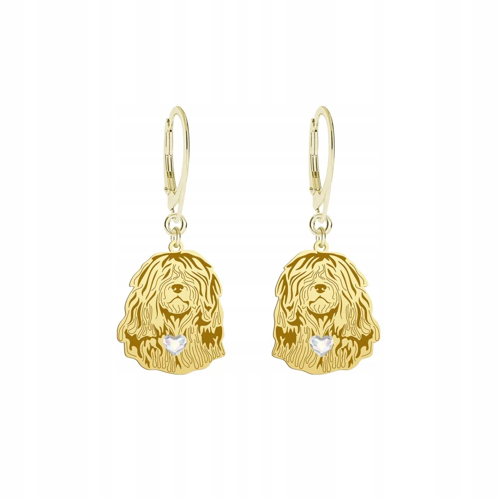 Náušnice Zlaté s ovčákem z Bergama 925 na biglu Šperky Žena Gravírování