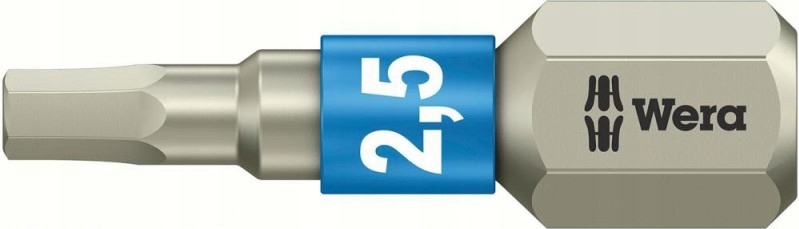 

Wera 071072 Bit Grot Nierdzewny Końcówka Hex 2,5mm