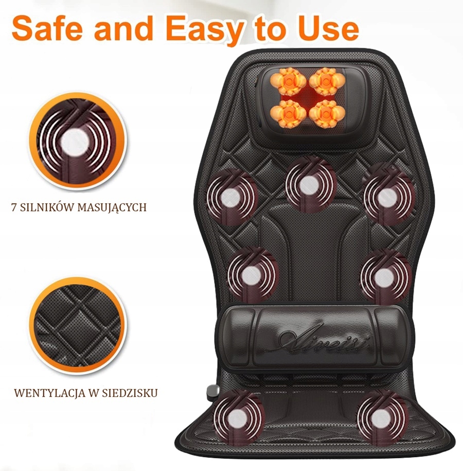 Mata Masująca masaż Shiatsu grzanie chłodzenie do domu samochodu Gateway Stan opakowania oryginalne