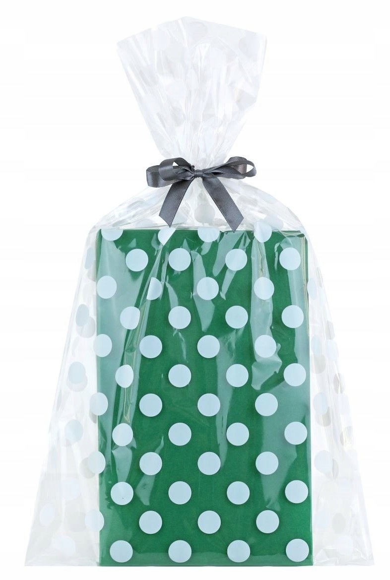 

Torebki celofanowe Pp w białe kropki 30x50 25 Ckb