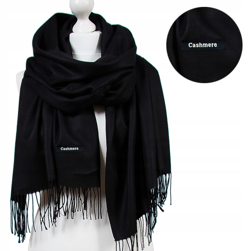 KASZMIROWY SZALIK damski ELEGANCKI SZAL KASZMIR DUŻO KOLORÓW