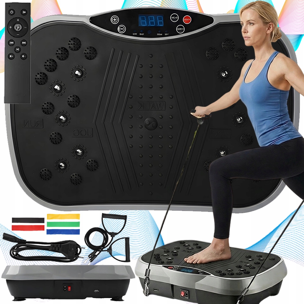 Inteligentny Platforma Wibracyjna Fitness Z 2 Linkami Bluetooth Masaż Stóp