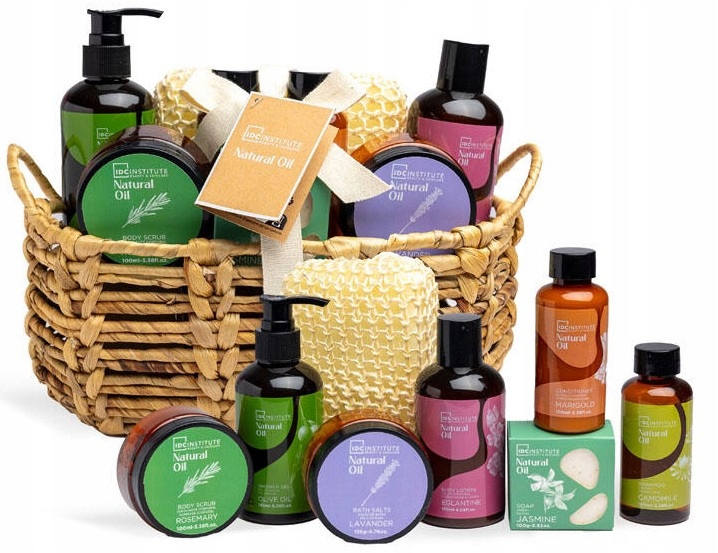IDC Duży Kosz Zestaw Prezentowy Kosmetyków Ciała Kąpieli Dzień Kobiet Spa