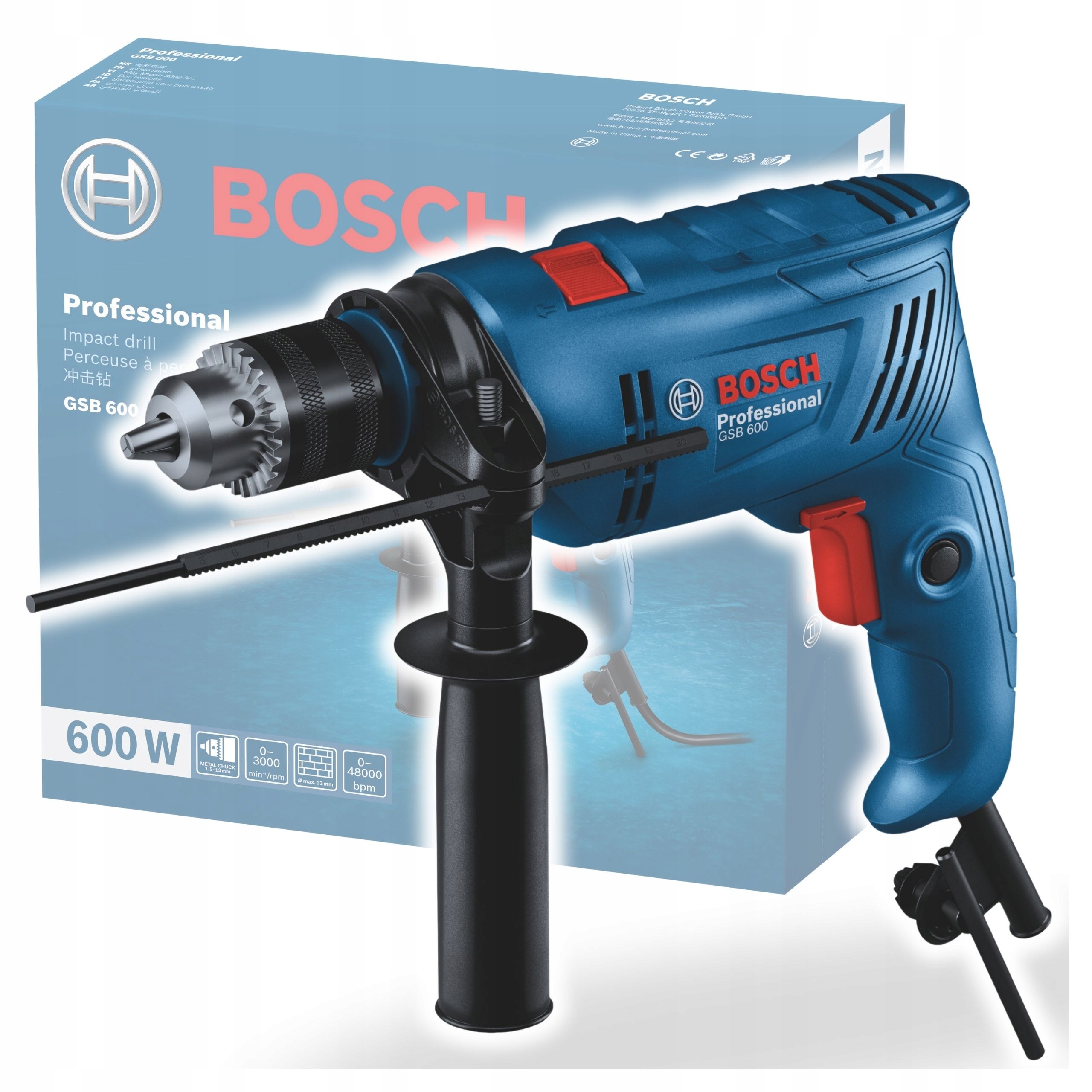 Bosch Professional Gsb 600 Wiertarka udarowa sieciowa 600 W 06011A0320