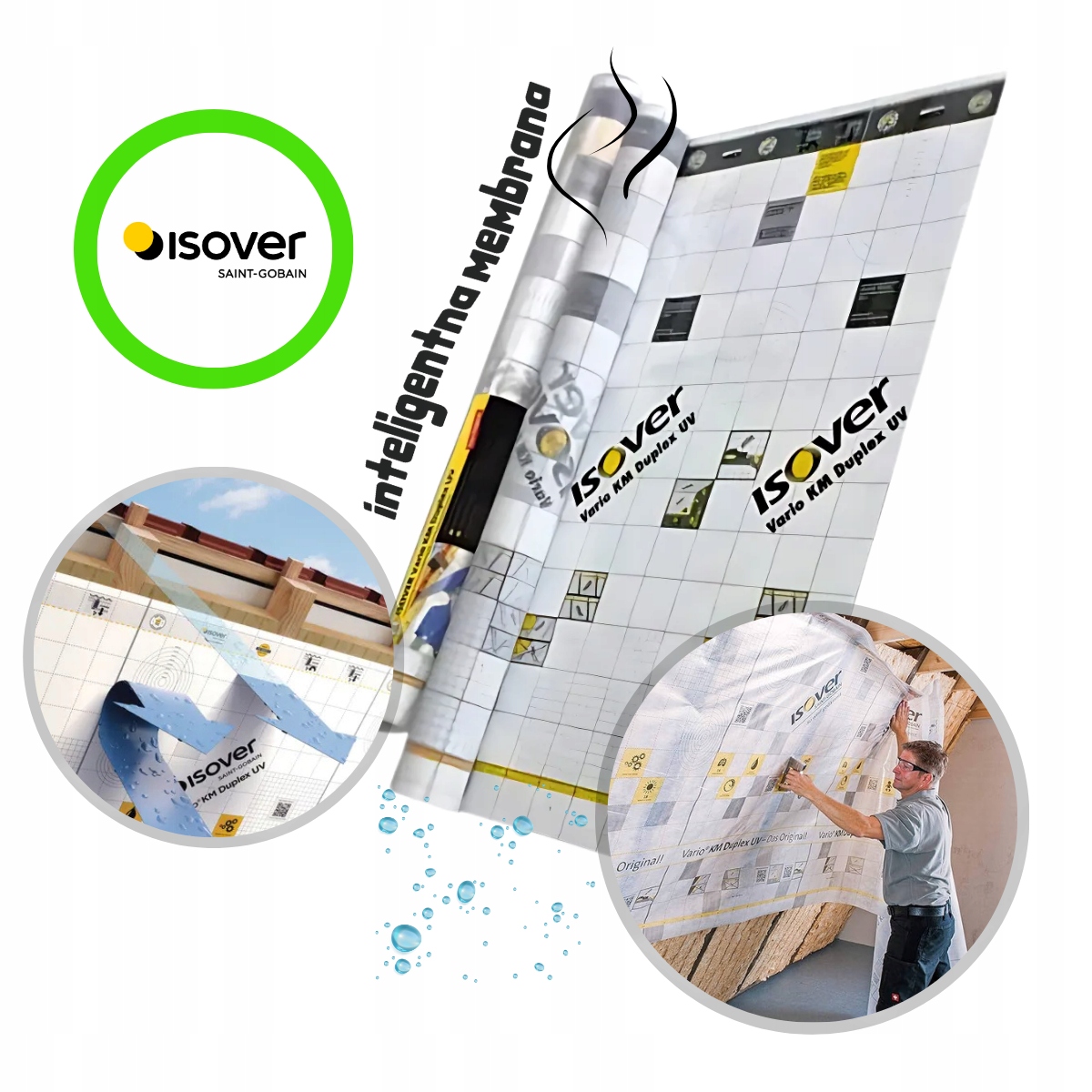 Folia paroizolacja Isover Vario Km Duplex Uv Rolka 60m2