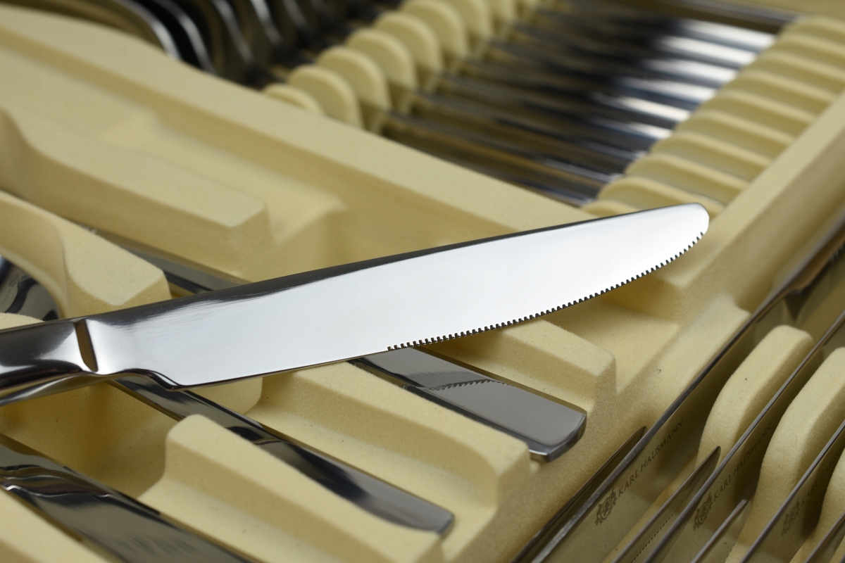 ZESTAW SZTUĆCE 72 element komplet WALIZKA SREBRNE Linia ARIA