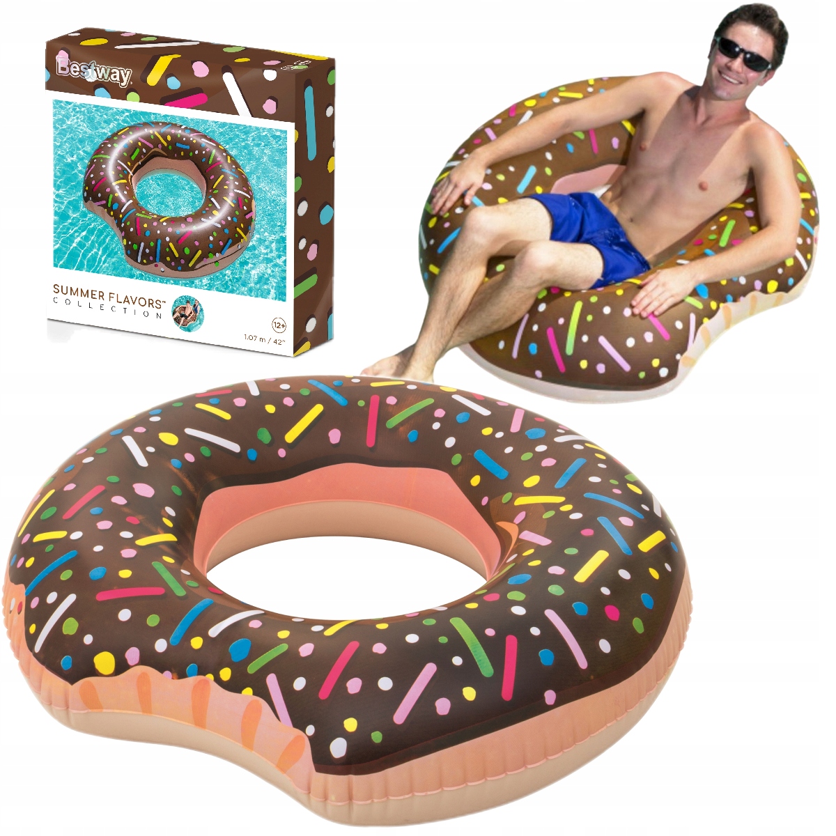 

Koło Kółko Do Pływania Bestway 107cm Pączek Donut