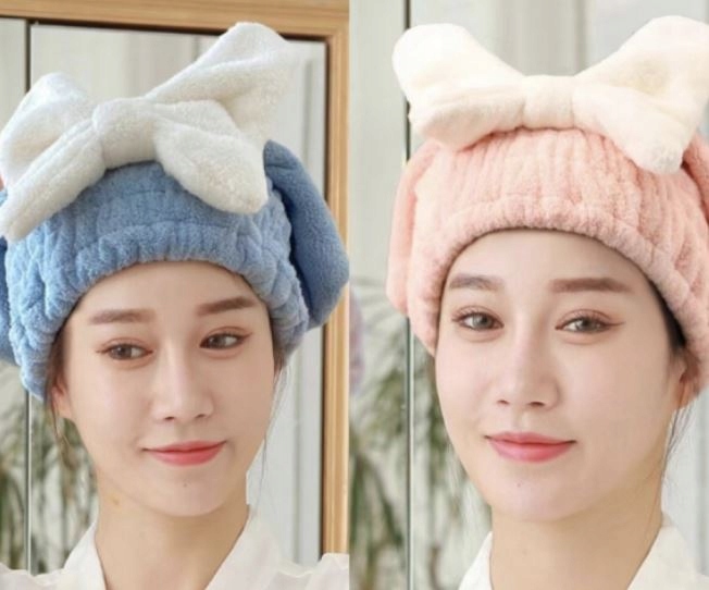 RĘCZNIK NA GŁOWĘ TURBAN Z MIKROFIBRY DO WŁOSÓW GRUBY CHŁONNY DO SUSZENIA Kolor odcienie różowego