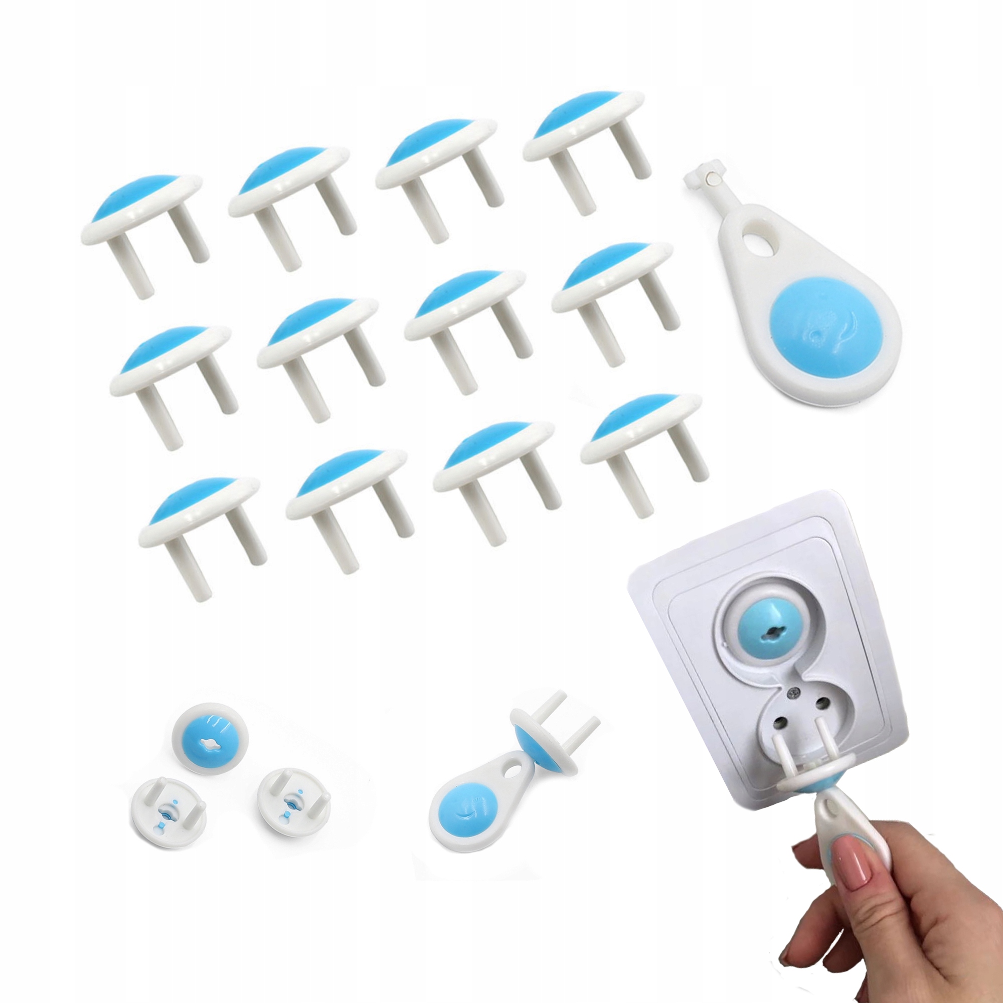 

Zabezpieczenie Gniazdek Kontaktów Zaślepki 12 Szt