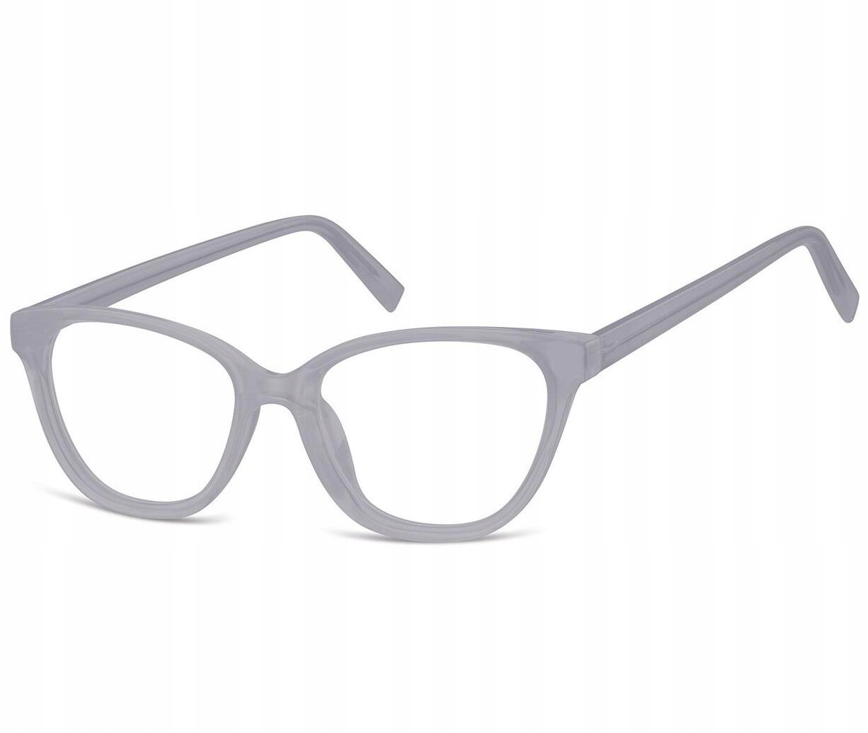 Damskie okulary zerówki Kocie Oprawki korekcyjne optyczne Sunoptic szara