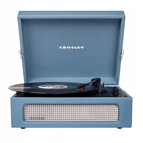 CROSLEY: VOYAGER PORTABLE TURNTABLE (WASHED BLUE)- NOW WITH BLUETOOTH OUT