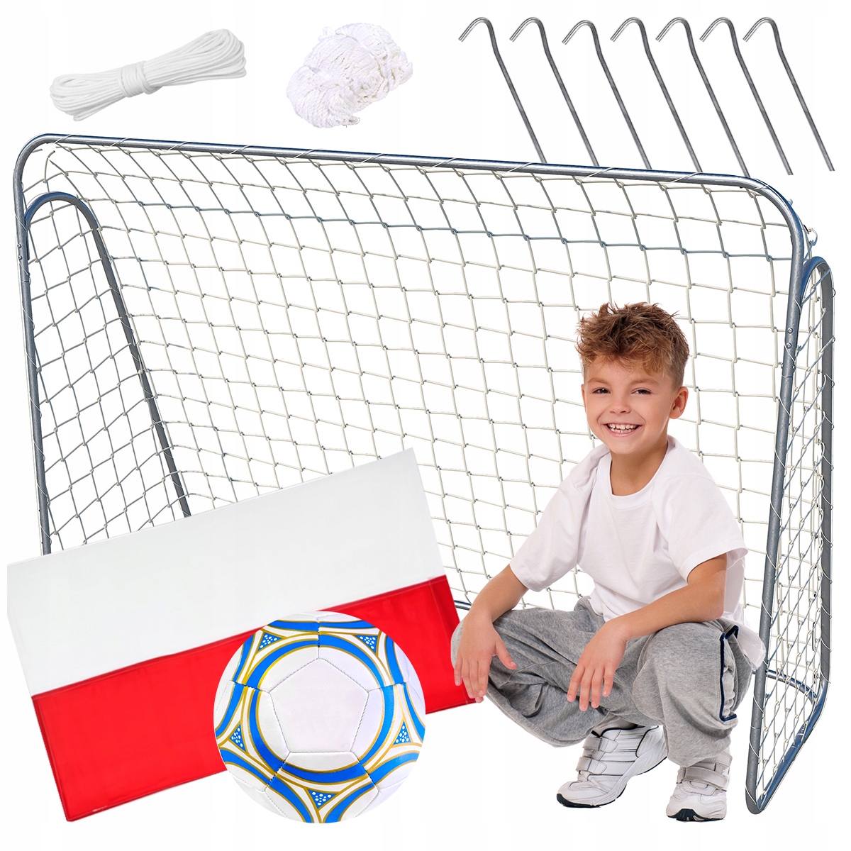 Tréninková Fotbalová Branka Pro Děti, sada Fotbal Flaga