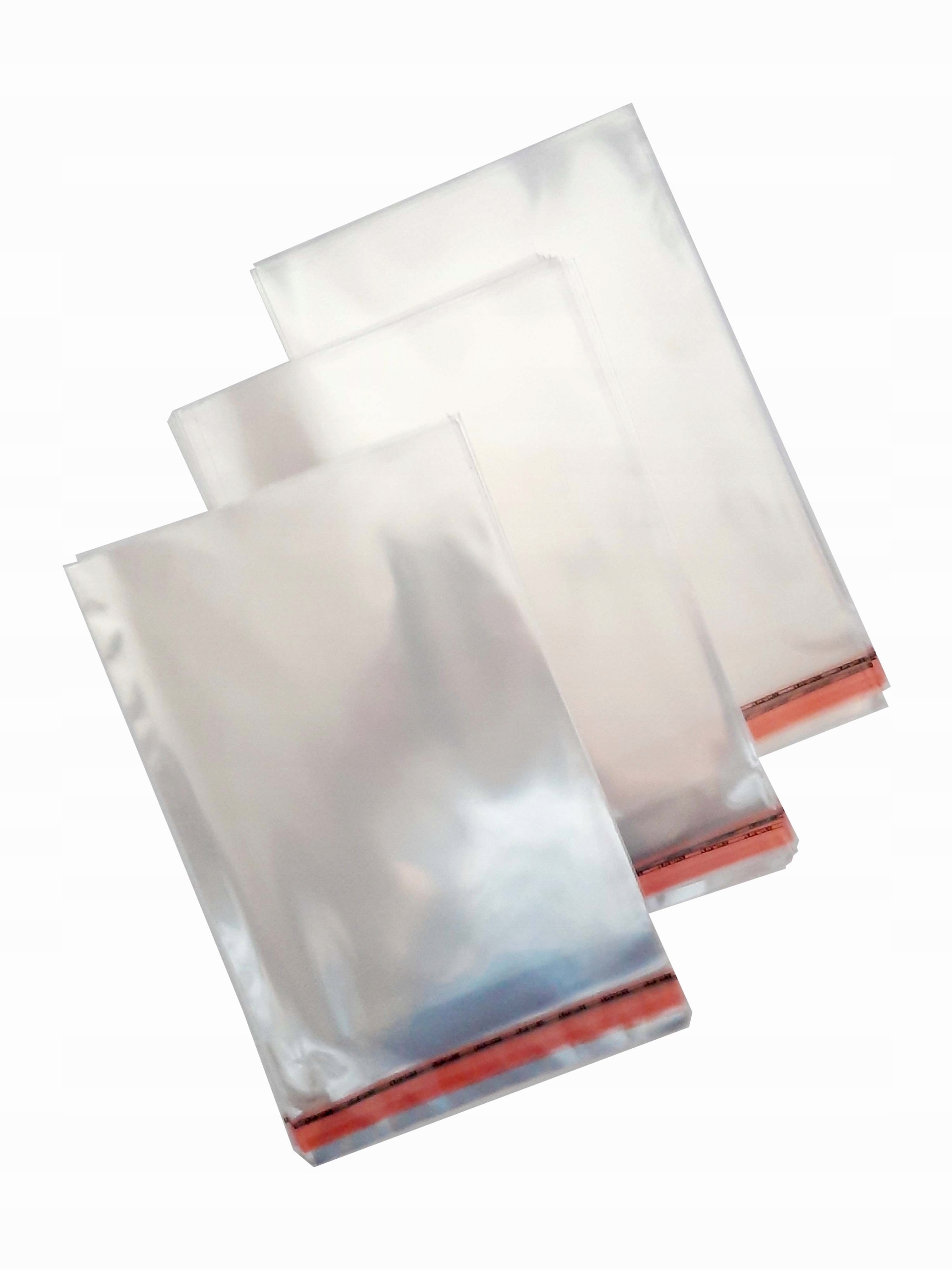 Torebki Woreczki Foliowe ZAKLEJANE 25x30+5cm 100sz Długość 30 cm