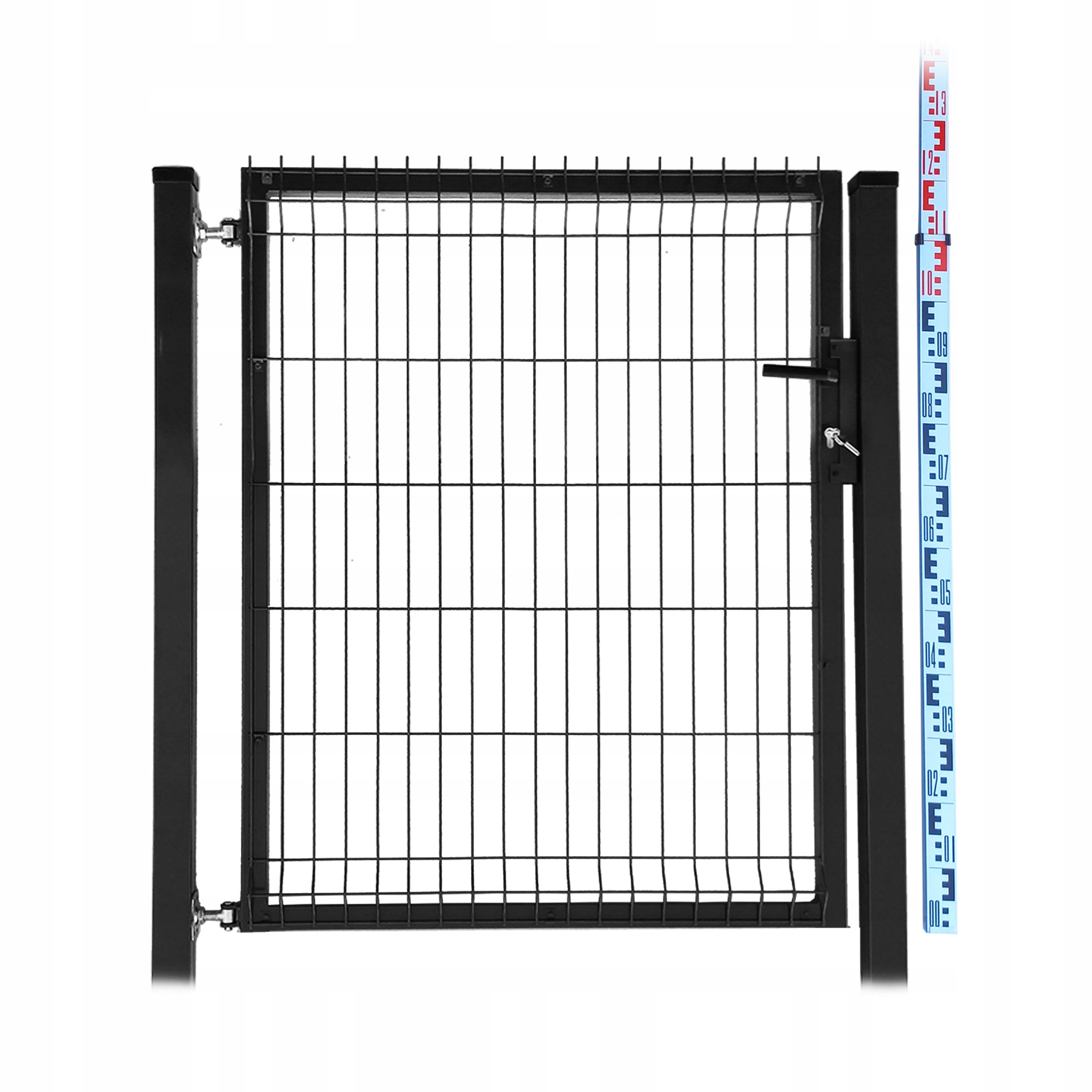 Branka 120cm černá Panelová dva Sloupky RAL9005 plotová 123cm