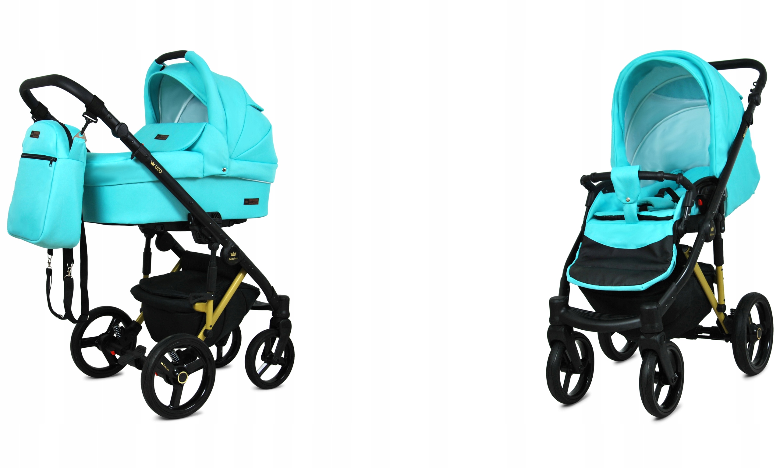 Wózek dziecięcy 2w1 BabyLux Uzo Alu gondola spacerówka spacerowy lekki