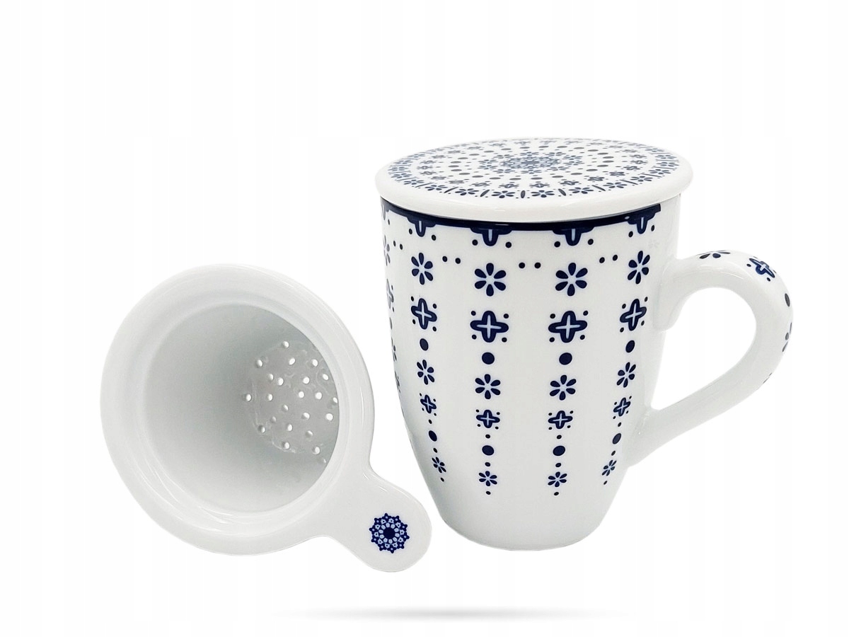 

Porcelanowy kubek z zaparzaczem Flisty Bogucice