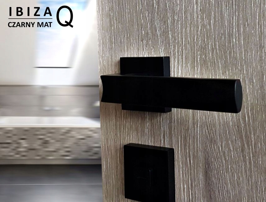 KLAMKA DO DRZWI IBIZA.Q CZARNY MAT + ROZETA Kod producenta IBIZA.Q