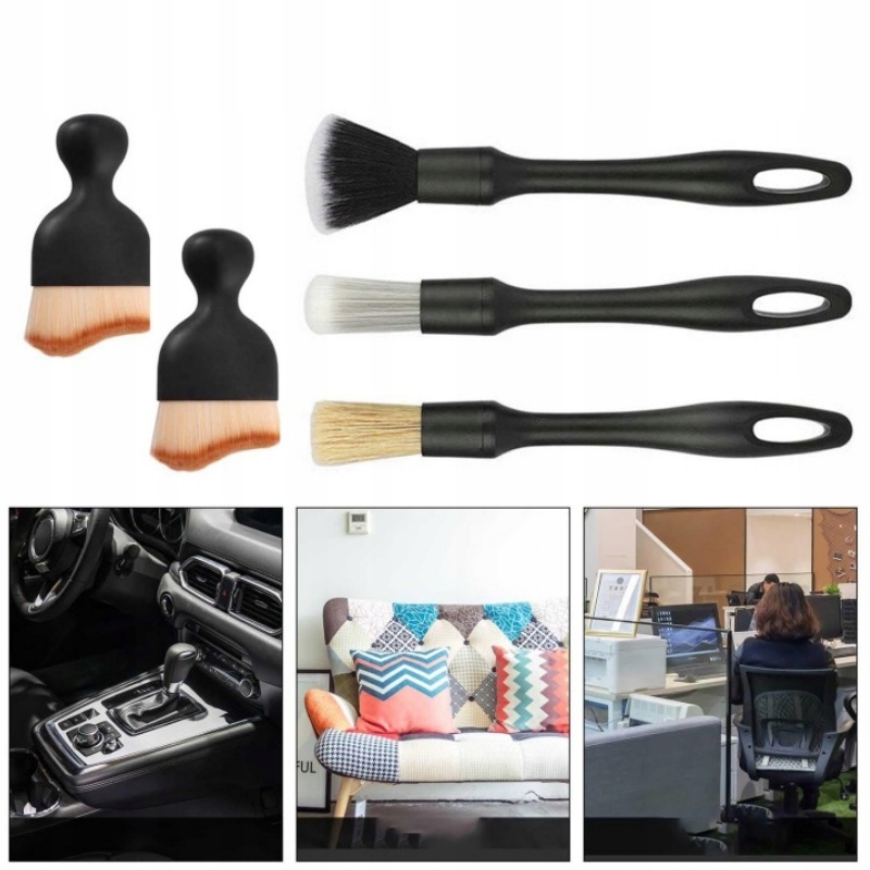 ЩЕТКИ ДЛЯ САЛОНА АВТОМОБИЛЯ, НАБОР ДЛЯ ДЕТАЛИЗАЦИИ, 5 ШТ.