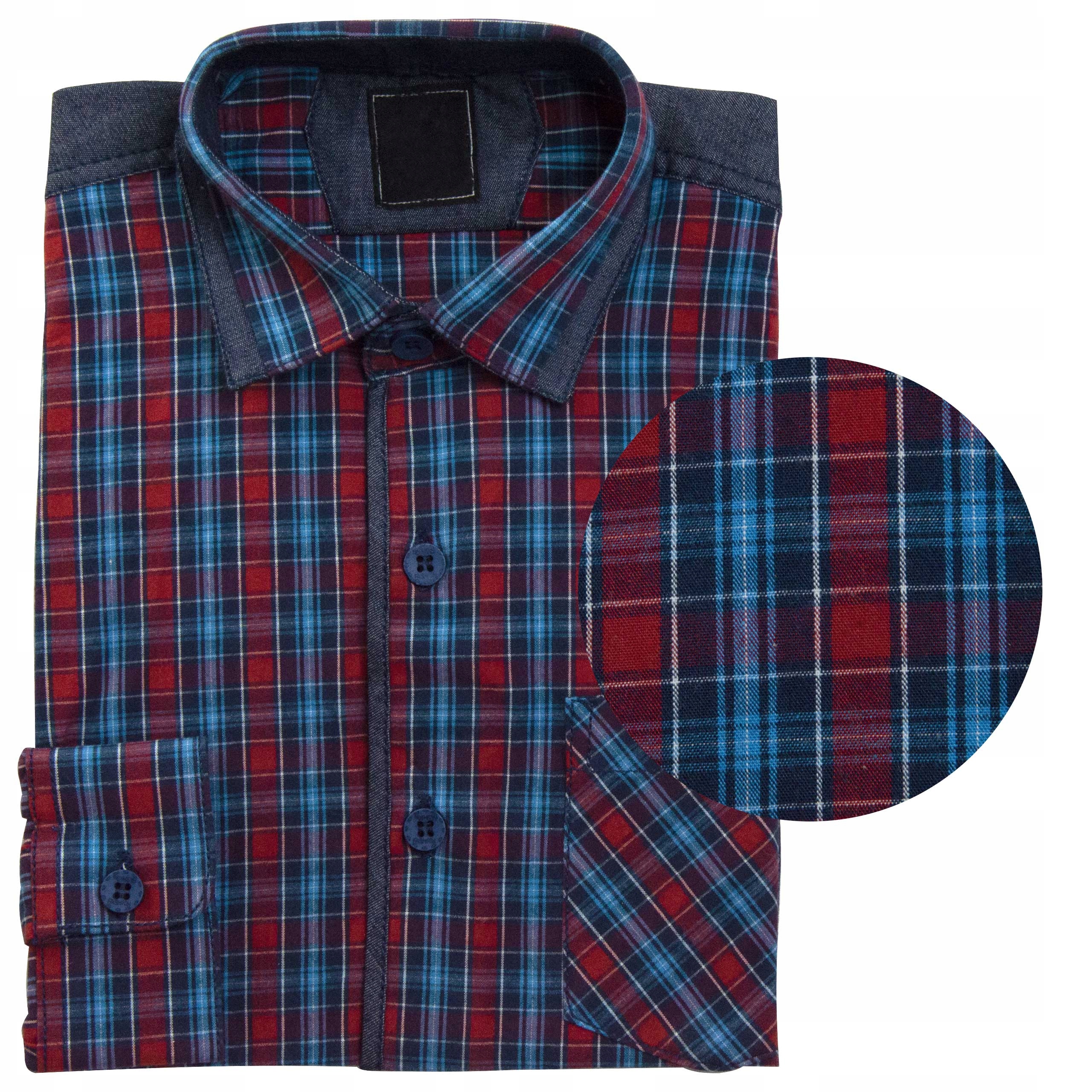 KOSZULA WIZYTOWA długi rękaw w krateczkę 138