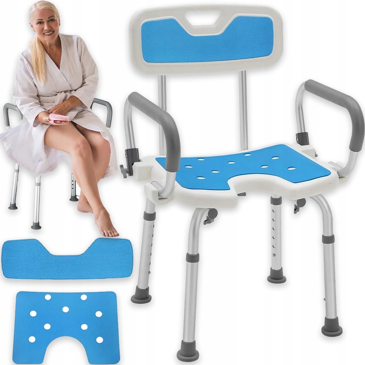 Krzesło Pod Prysznic Z Oparciem Siedzisko Przysznicowe Taboret Pod Prysznic