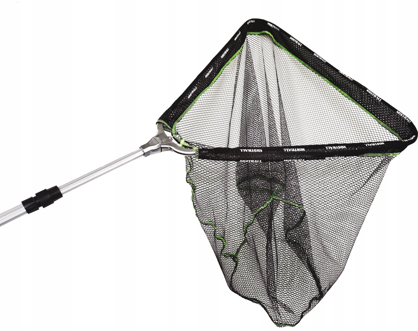 Podbierak teleskopowy składany 200cm z gumową siatką Mistrall 60x60cm 2m