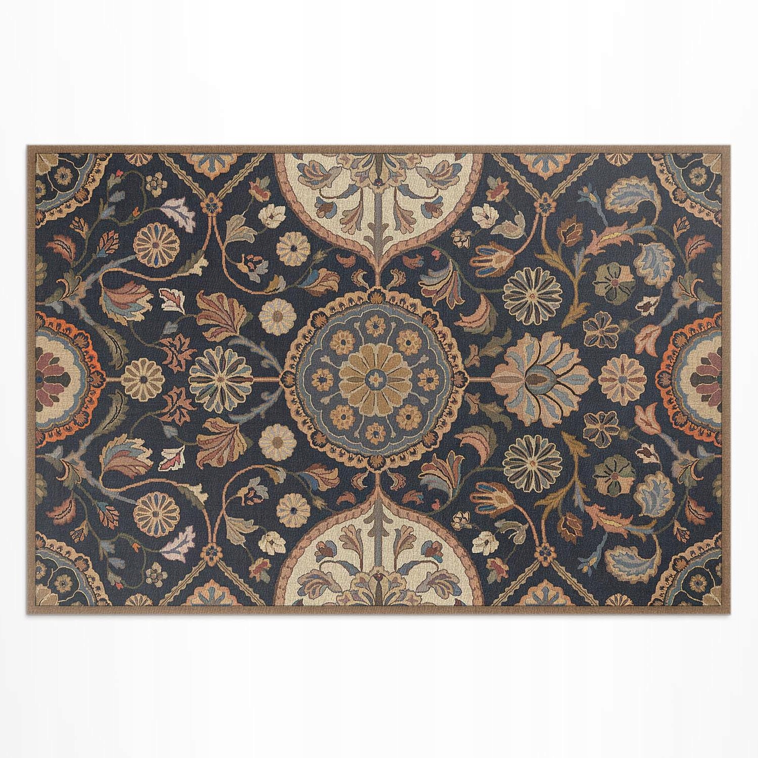 Vinylový koberec Terasa rastlinný ornament dekoratívny vintage vzor 150x100 cm