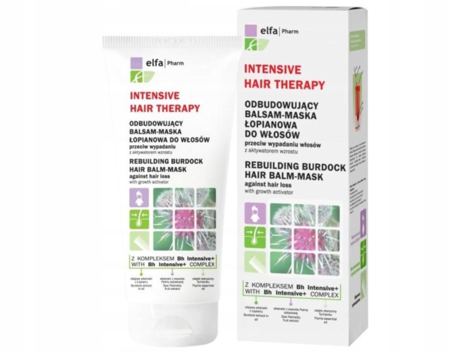 MASKA BALSAM ŁOPIANOWA PRZECIW WYPADANIU ELFA200ml