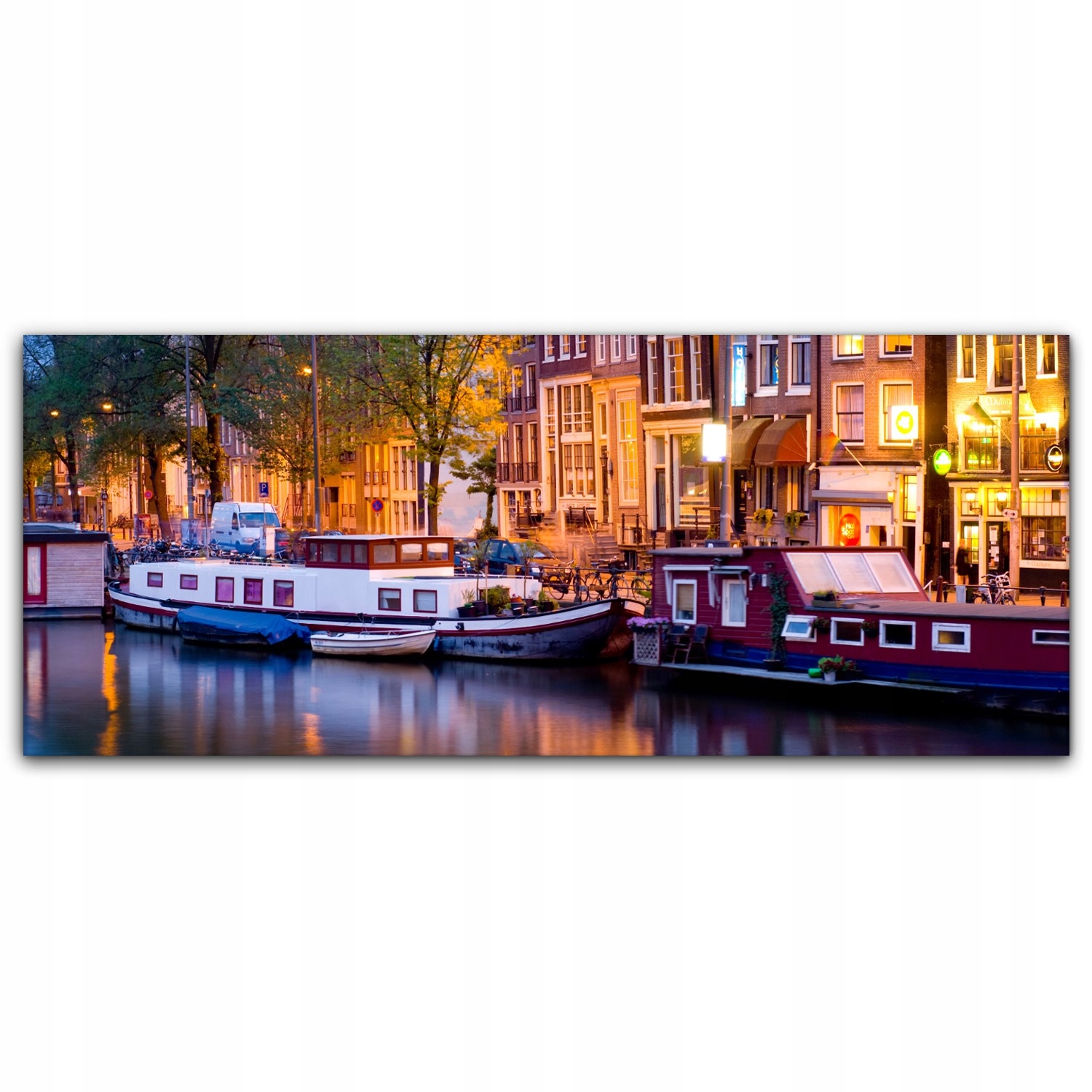 

Obraz na płótnie do salonu 125x50 Amsterdam Miasto